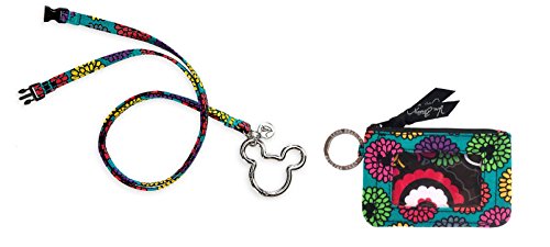 Mickey's Magical Blooms Disney Zip ID Case and Lanyard by Vera Bradley