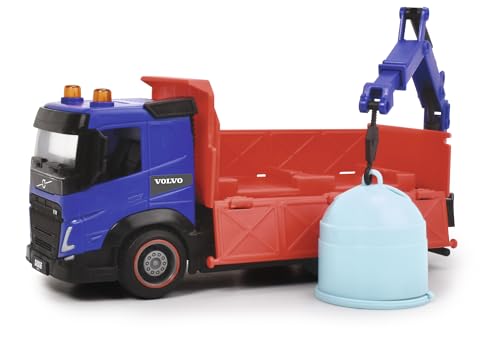 Dickie Toys – City Trucks – 1 von 3 verschiedenen LKW, Betonmischer, Recycling-Truck oder Müllabfuhr, mit Friktionsantrieb für Kinder ab 3 Jahren, 203744014, Mehrfarbig