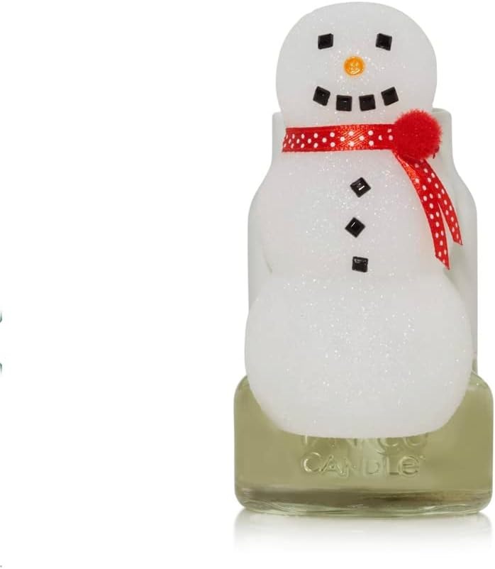Yankee Candle ScentPlug Light Up Sparkly Snowman Diffuser with a Snow Globe Wonderland Home Fragrance Electric Refill