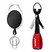 SAMSFX Fishing Quick Knot Tying Tool 4 in 1 Fly Line Clippers with Zinger Retractor Combo (Black)