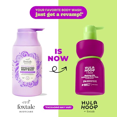 Image of Hula Hoop Exfoliating Body Wash (2 Pcs) | 2% Salicylic Acid + Zinc PCA | Reduces Body Acne, Strawberry Legs & Tan | Exfoliates & Moisturizes to Reveal Smooth & Bump-free Skin | 500ml | For Men & Women