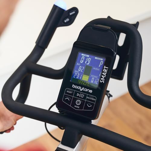 Bicicleta estática Indoor Bodytone AB400SM-G Smart Bluetooth con Apps, 22kg inercia