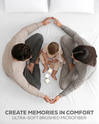 Image of Utopia Bedding King Sheet Set 4 Piece Soft Sheets - White