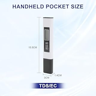 TNSLAND TDS Tester di Acqua 3 in 1, TDS, EC e Temperatura, Digitale Misuratore Durezza Acqua, Misuratore Acqua Tester, Veloce e Preciso, per dell'Acqua da Bere, Acquario, Piscina