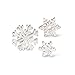 K&K Interiors 53945A Set of 3 Small Wooden Whitewashed Snowflakes