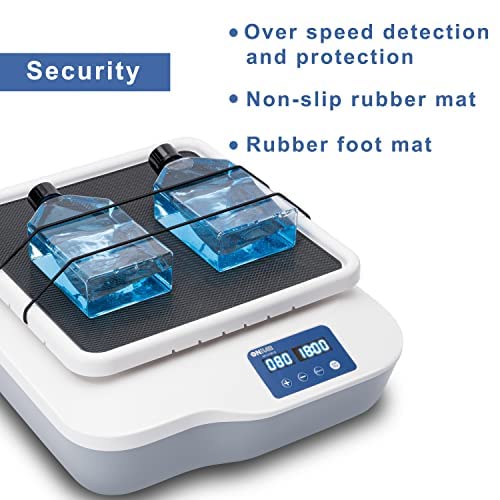 ONiLAB Digital Orbital Shaker Velocità regolabile 40-200RPM, Capacità 2KGS, Agitatore rotatore orbitale con modalità continua (impostare il tempo a zero) o modalità timer, velocità e tempo