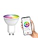 Produktbild EMOS GoSmart LED-Reflektorlampe, MR16 ZigBee 4,8W Ersatz für 35W, Helligkeit 400 lm, RGB, Lichtfarbe 2700-6500 K, ZigBee Gateway, kompatibel mit Tuya GoSmart-App, Sprach-Assistant, GU10 Sockel, Weiß