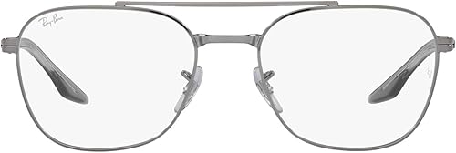 Ray-Ban RX6485 - Marco cuadrado para gafas graduadas, color plomizolente de demostración, 2.165 in, plomizolente demo