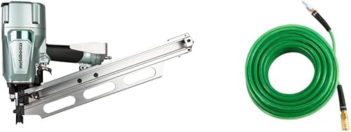 Vista 16 de Clavodora estructural Metabo HPT, clavadora neumática de potencia preferida por profesionales y herramienta de marco para pisos, cubiertas de techo