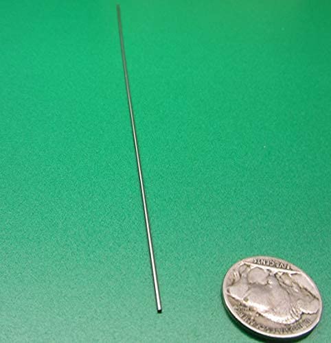 316 Stainless Steel Hardened Shaft 1mm Diameter x 200mm Long 5 pcs