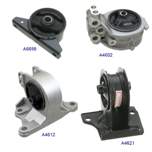 A4602 A4612 A4621 A6699 Fits: 99-03 Mitsubishi Galant 2.4L Motor & Trans Mount 4PCS Kit For Auto Trans. 99 00 01 02 03