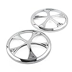 PHINDICE-Motorcycle-Chrome-Front-Speaker-Grill-Cover-Five-Star-Style-Speaker-Grill-Accent-Trim-Cover-for-Harley-Touring-FLHTP-FLHTCU-FLHTCUL-FLHXSE-FLHX-2014-2022