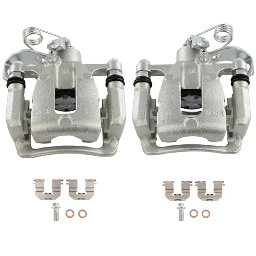 Image of SCITOO 19B6793 19B6792 Rear Left & Right Disc Brake Calipers Assembly w /Bracket for Dodge for Attitude 2012-2014,for Hyundai for Accent 2012-2017
