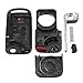 HHENGYISOUL Folding Flip Key Shell for Chrysler Crossfire 2004-2008, Plastic Replacement Outer Folding Flip Key Shell for Mercedes-Benz SLK230/SLK320/SLK32 AMG 1998-200,Black