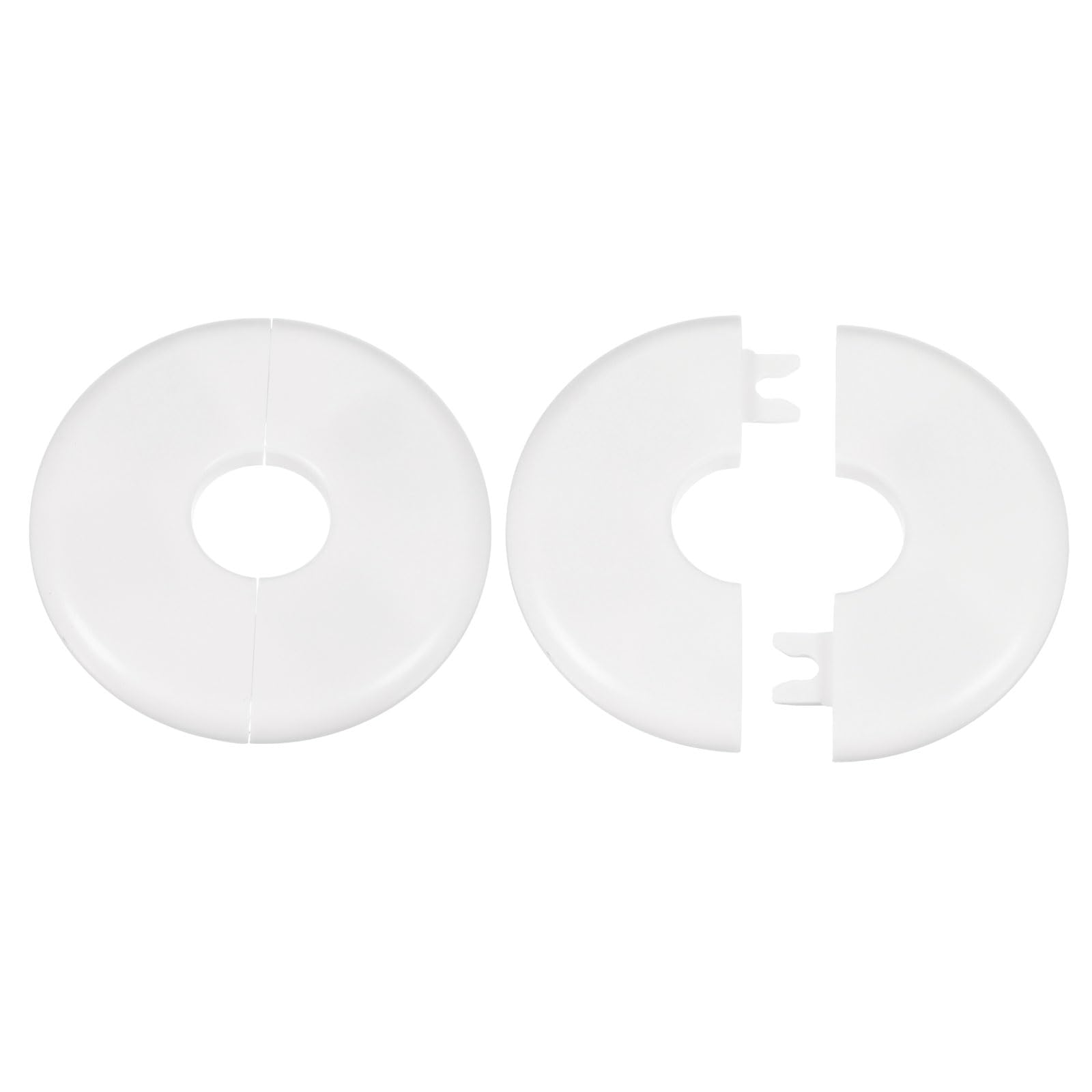 Placa de cubierta de fontanería blanca de 22,5 mm, embellecedor de pared para tubería de agua