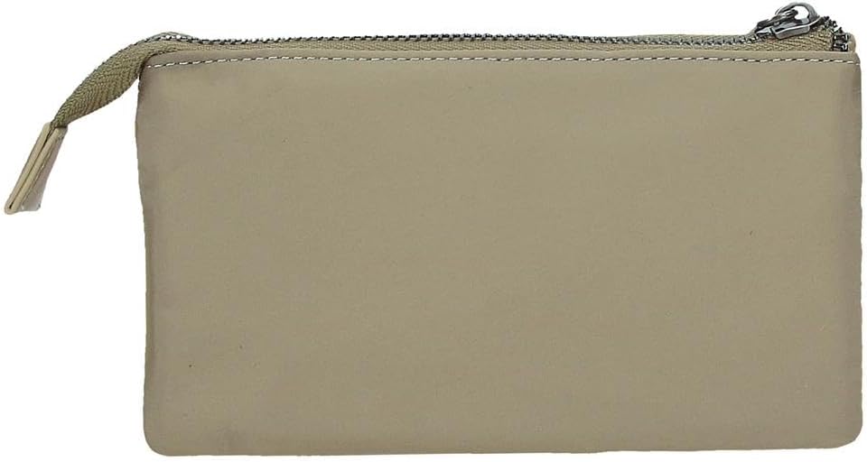 Pepe Jeans Corin wallet, toiletry bag, purse, made of polyester with faux leather details, various slots, zip closure. By Joumma Bags, Green, One Size, Triple wallet