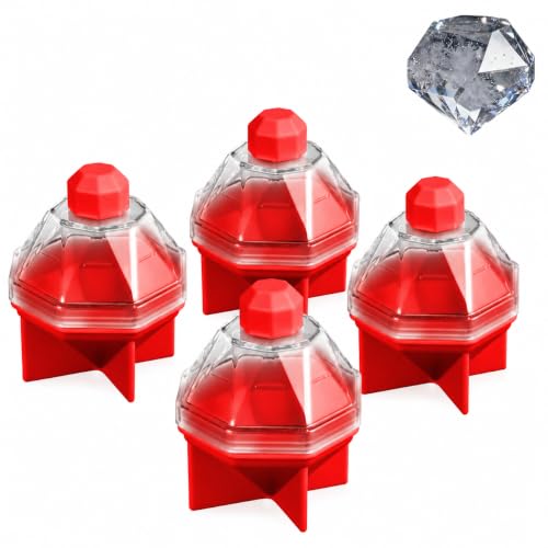 Molde para hielo Diamond Ice Ball, silicón, 4 piezas miniatura 1