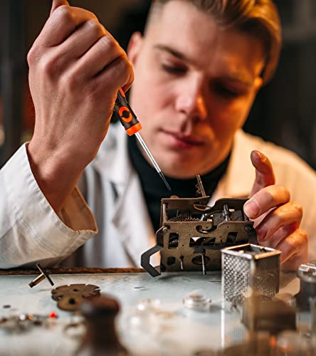 Difflife Precision Screwdriver Set 9-Piece Durable Chrome Vanadium Steel Shaft, Magnetic Tip, Ergonomic Grip, And Swivel End Cap (9-Piece) #TOP6