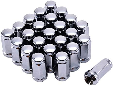 Catinbow 14x1.5 Chrome Truck Lug Nuts for Chevrolet GMC Silverado Sierra 1.9" Tall 24 Pack