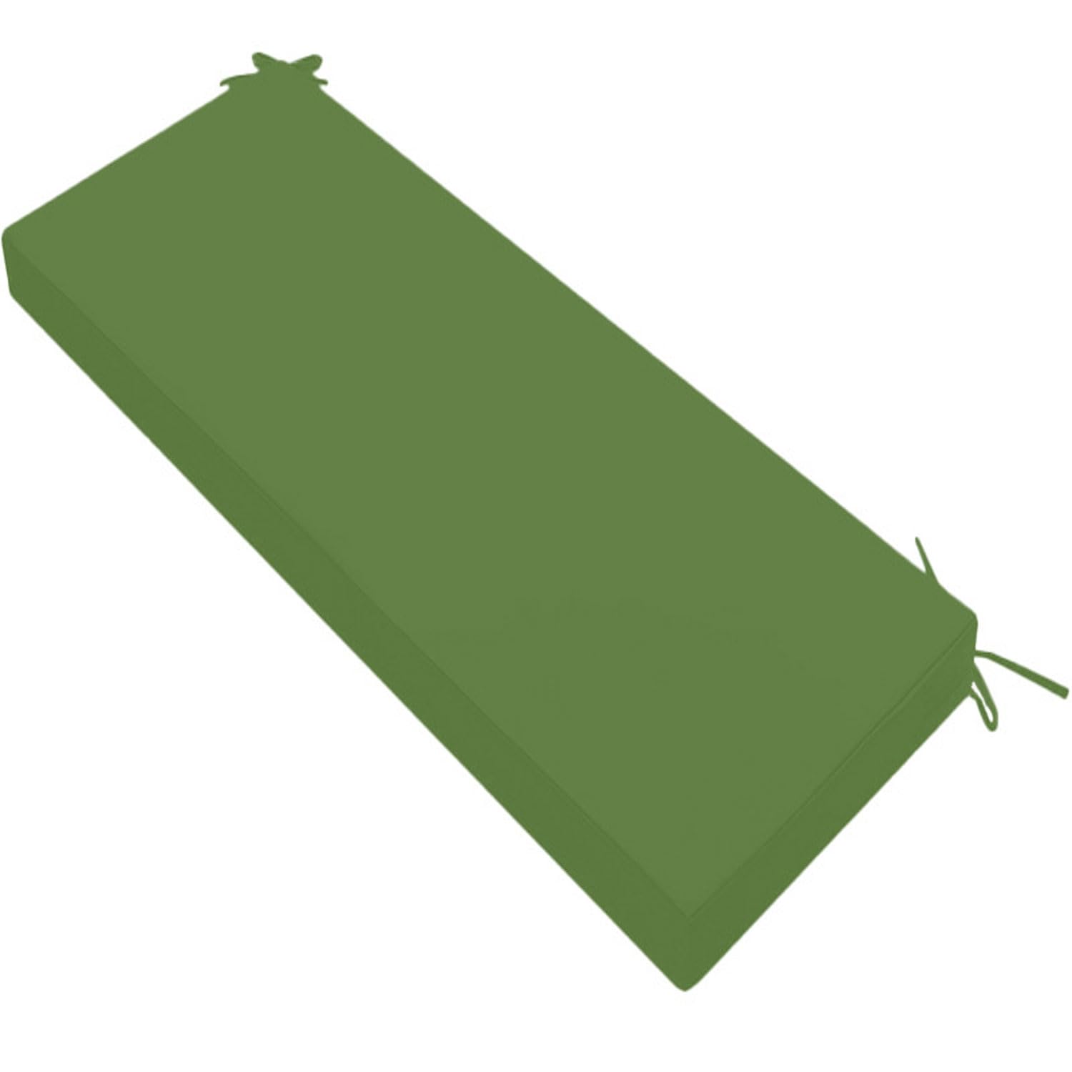 Coussin de banc de jardin vert gazon de haute densité imperméable 100x40
