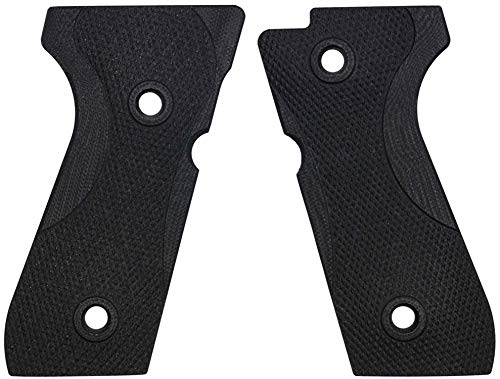 LOK Grips Beretta 92 Thin Full Checkered G10 Grips Solid Black