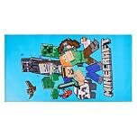 OHS Minecraft Towel Officially Licensed Beach Towels, Gifts for Boys Girls Super Soft Quick Dry Microfibre Beach Towel Holiday Essentials Summer Travel Swimming Towels for Kids