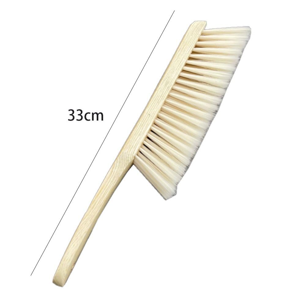Hand Broom Cleaning Brushes- Soft Counter Duster Furniture Dusters Brush with Long Wooden Handle Household Dusting Tool
