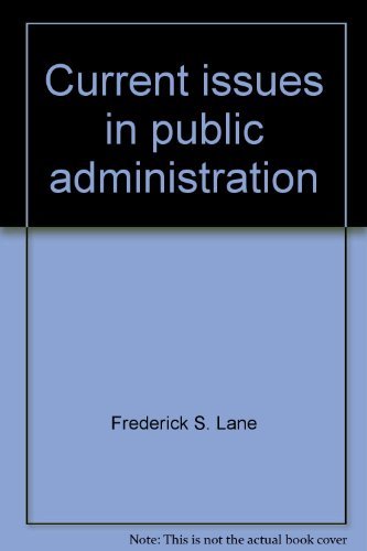 Current issues in public administration 0312179340 Book Cover