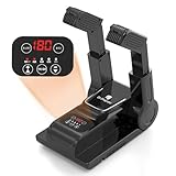 DR.PREPARE 靴乾燥機 シューズドライヤー オゾン 180分 アロマケース付き 脱臭 折り畳み式 予約機能 3段階温度調節 高温 低温 自然風 スニーカー/雨靴/革靴/サッカースパイク/ボクシンググローブなど対応 通気口を60°拡張し、つま先奥深くまで乾燥 360°効果的な乾燥 日本語説明書付 ブラック