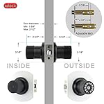 Keypad & Key Smart Door Lock, 50 User Codes, Waterproof, Auto Lock - Matte Black - Image 5
