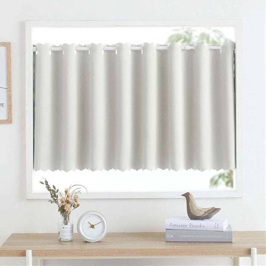 Amazon｜ベルーナ(BELLUNA) カフェカーテン シンプル 3級遮光 小