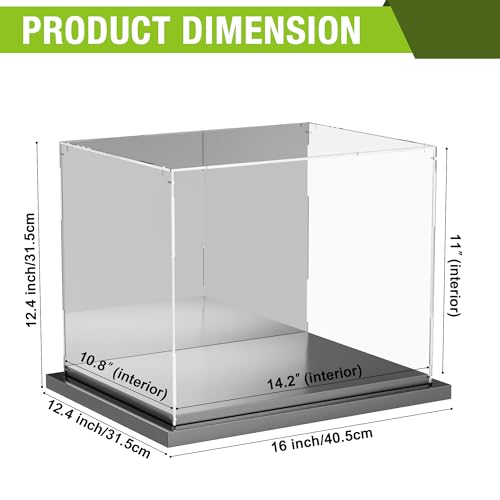 Putros Football Helmet Display Case Full Size with Mirror and Black Metal Grooved Base Clear Acrylic Helmet Showcase for Memorabilia Sports Collectibles