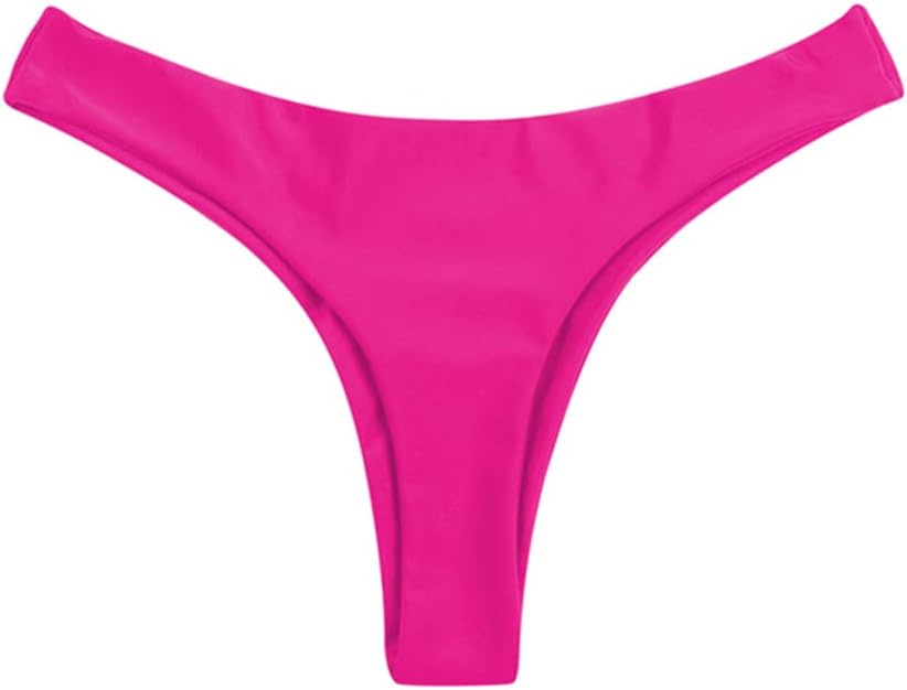 SherryDC Women's Sexy Cheeky Thong Brazilian Cut Low Rise High Leg Bikini Bottom - Image 4