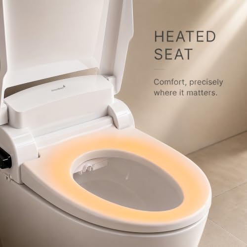 Image of SmartBidet SB-1000 Smart Bidet Electric Bidet Toilet Seat with Heated Seat, Warm Water, Air Dryer - Remote Control, Elongated