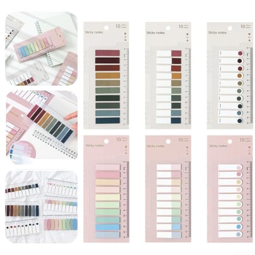 Paquete de 200 pestañas adhesivas transparentes con agujeros para hojas sueltas para marcar páginas de libros y carpetas (D)