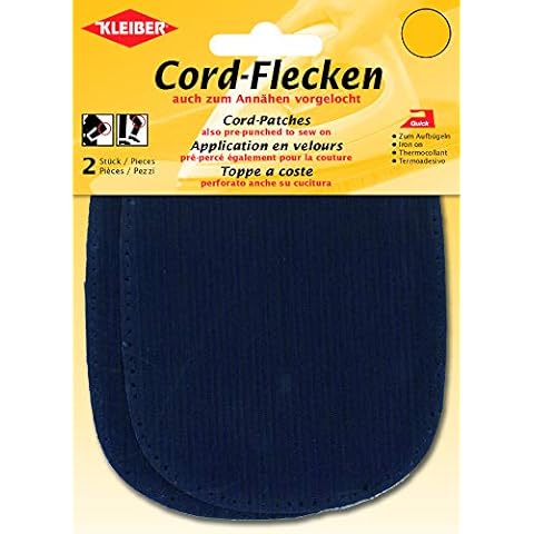 Kleiber Iron-on or sew on elbow and knee patches, Dark Blue, 2 per pack Cover