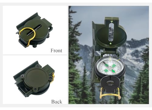 Brújula militar lensática para outdoor y supervivencia miniatura 5