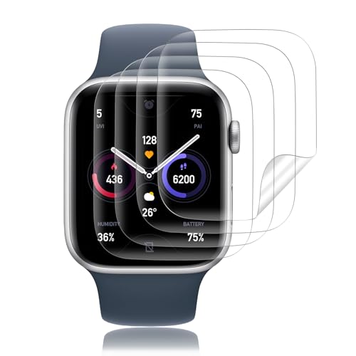4 Stück Schutzfolie für Panzerglas für Apple Watch 7/8/9 45mm Folie, Hochempfindliche TPU Kratzfeste Dauerhaft Schutzgla...