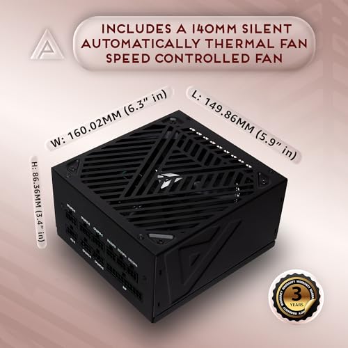Image of Apevia ATX-SL750W Soul 750W Fully Modular, ATX Active PFC, DC to DC Converter Design, 140mm Silent Fan, RoHS Compliance, Gaming Power Supply