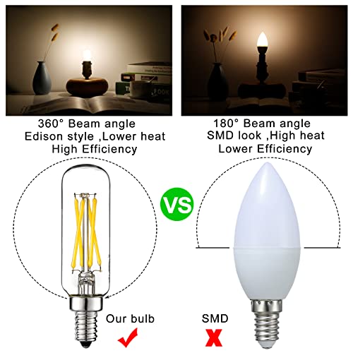 Litehistory Bundle Of E12 Candelabra Bulb Neutral White 4000K And A15 Edison Bulb Daylight 5000K E26 Led Bulb 6W=60W Ac120V 600Lm For Ceiling Fan,Vanity,Refrigerator,Wall Sconces #TOP1