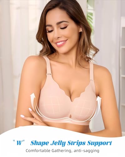 Image of Women Wireless Seamless Bra - Lift & Support Underwire-Free Comfort, Full Coverage T-Shirt Bra