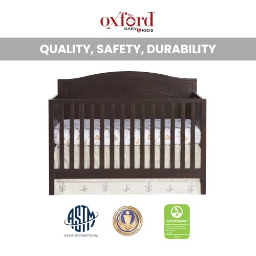 Image of Oxford Baby Nolan 4-in-1 Convertible Baby Crib, Espresso Brown, GreenGuard Gold Certified
