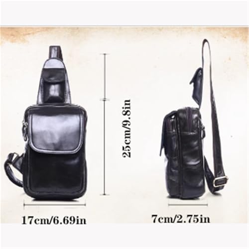 Waist Bag, Crossbody Bag with Strap, Leather, Waterproof, Shoulder Messenger Backpack, Small, for Business Travel Work2