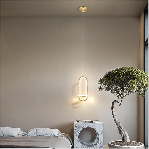 Lustre LED suspendu moderne petit format pour gagner de la place au chevet