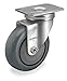 Swivel Plate Caster, 250 lb, Steel