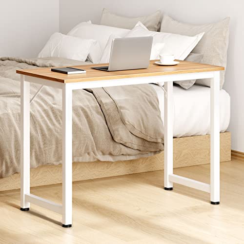 Sogesfurniture Computer Desk 39.4 Inches Sturdy Office Desk Meeting Desk Training Desk Writing Desk Workstation Desk Gaming Desk, Oak #TOP1