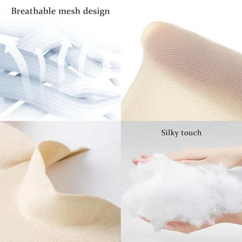 Image of No Show Socks with Invisible Sling Back Womens, 6 Pairs Low Cut Half Toe Topper Socks with Non-Slip Straps for Heels