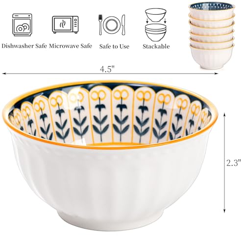 Mezchi M- COLOFULRICEBOWLS-12P-6C 12 Pack Small Colorful Ceramic Bowl Set thumb #1