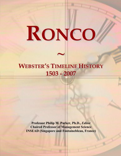 Ronco: Webster's Timeline History, 1503 - 2007