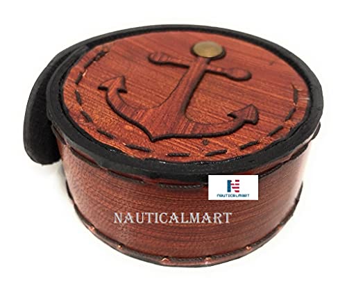 Brújula portátil de latón Nautical-Mart con estuche de cuero, regalo para Eagle Scouts miniatura 5